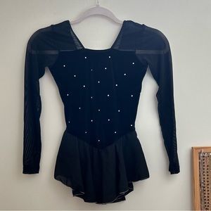 Jerry’s Black Velvet Figure Skating Dress